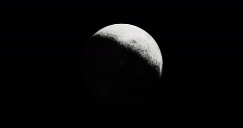 Waning Crescent Moon Illuminating the Night Sky with Captivating Detail