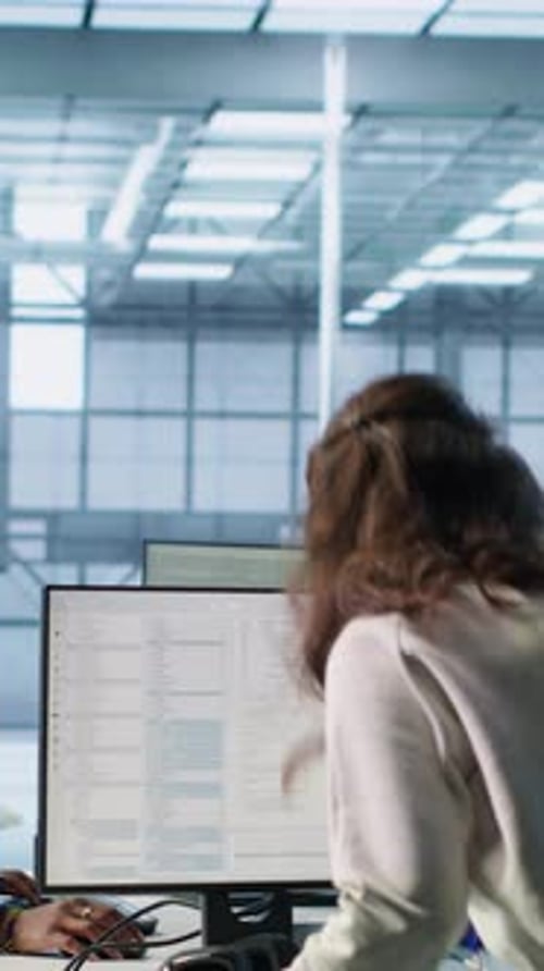 Admin Arriving in Server Hub Sitting at Computer Desk