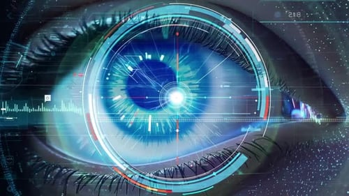 4K Digital eye zoom with green screen