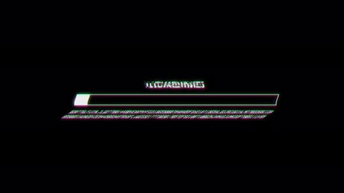 Glitch Loading bar with error effect animation