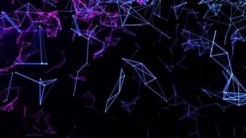 Glowing Futuristic Plexus Network Loop Background