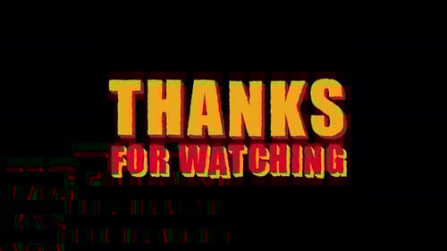 Animated Glitch Grunge Thanks for Watching Text