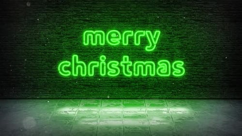 Merry Christmas - Neon Sign Green