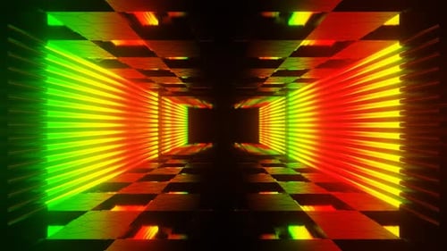 Green To Red Neon Stroboscope Room Background Vj Loop In HD