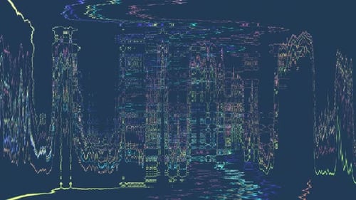 Glitch Datamoshing Abstract Background