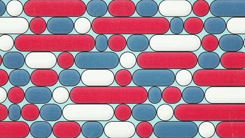 Seamless Retro Geometric Pattern Distressed Looping Background