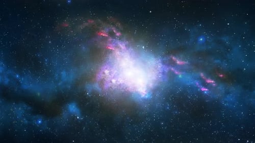 Abstract Space Nebula Glowing Starfield Background