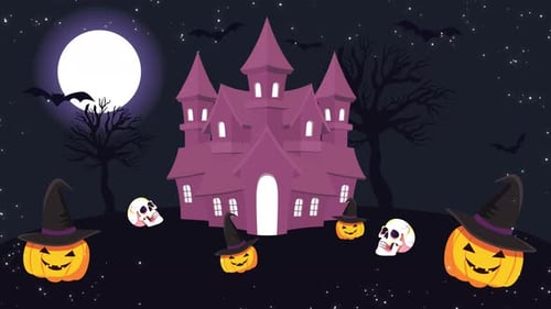 Halloween Moon Background Animation