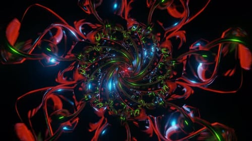 An Electrifying and Immersive VJ Loop with Psychedelic Patterns and Futuristic Flashing Effects