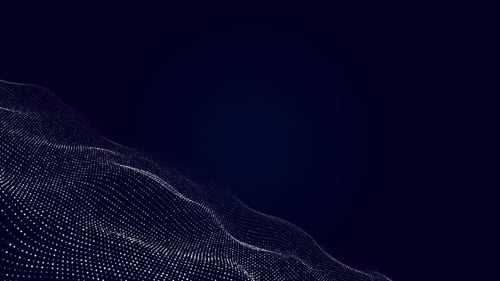 Glowing white digital wave pattern