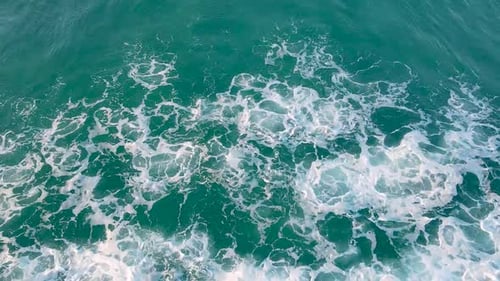 Closeup View Of Waves In The Ocean. - aerial