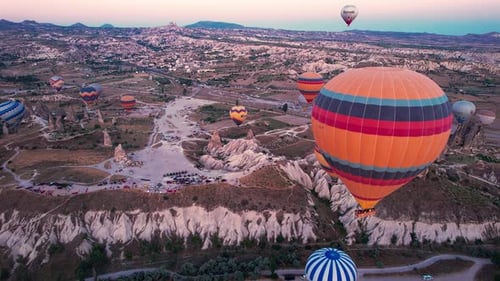 Hot Air Balloons Over Cappadocia at Sunrise