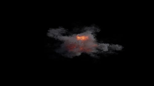 Realistic Fire Burst with Smoke VFX Element