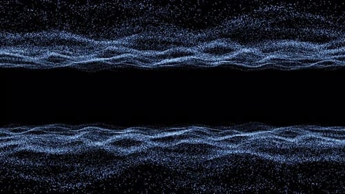 Dynamic Blue Particle Waves Animated Loop