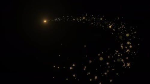 Christmas Golden Particle Snowflake Trail Reveal