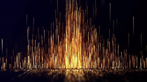 Gold Lines Particles