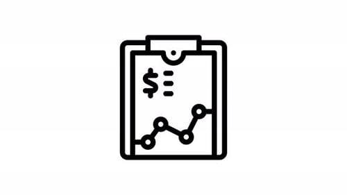 Corporate Financial Report Line Graph Animation