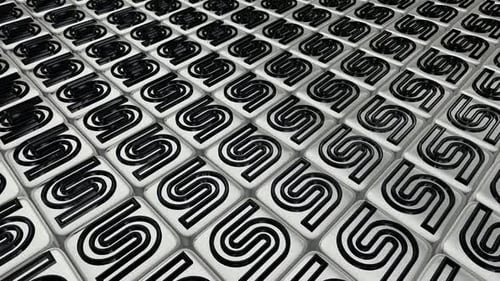 Luxury Background with Floating White Cubes, Black Figures, Reflection, Exclusive, 3D Render