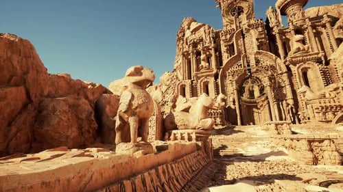A Grand Stone Structure with a Majestic Clock Adorning Its Wall