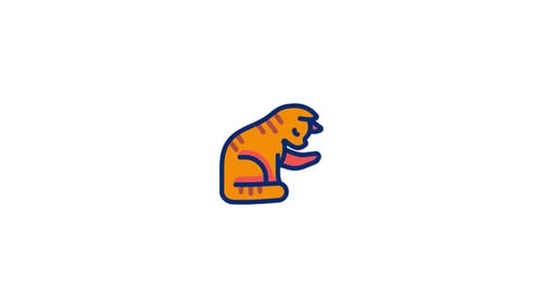 Animiertes Katzensymbol