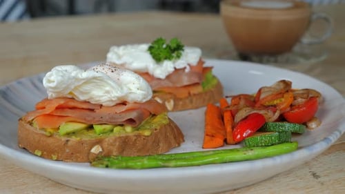 Avocado Toast with Salmon and Poached Egg