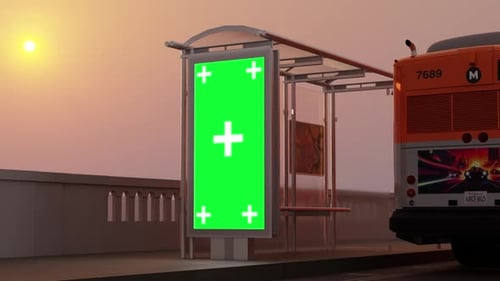 Bus Stop Billboard Mockup Promo