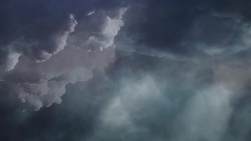 Dramatic Billowing Dark Clouds in a Moody Sky
