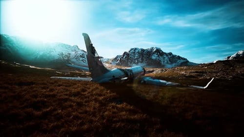 Flugzeug ist auf einem Berg abgestürzt