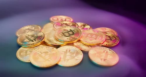 Gold Bitcoin Coins