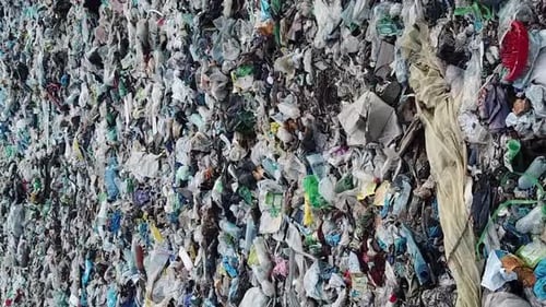 Massive Pile of Plastic Waste From Above