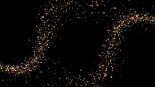Glowing Golden Sparkling Particles Wave Gold Luxury Sparkling Shine Light Glitter Star Dust Trail