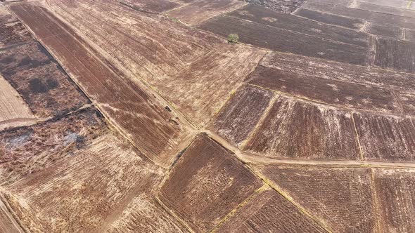 Showcases varied field textures and states of cultivation., Nature ...