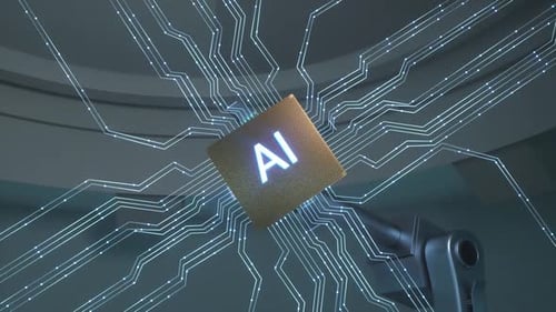 Electronics Factory Featuring Advanced High-Precision Robot Arms