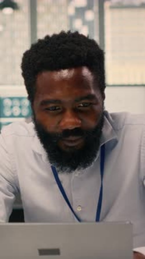 Vertical Video Multiethnic Corporate Team Discussing Risk Assessment and Compliance