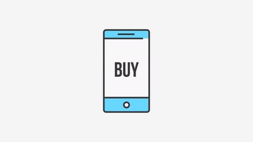 Smartphone Buy Mark icon animation