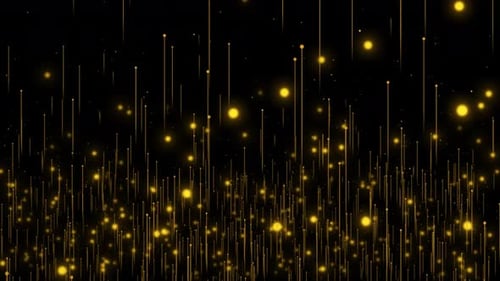 Particles Glitter Christmas Lights Abstract Animation Loop Backdrop Background Golden