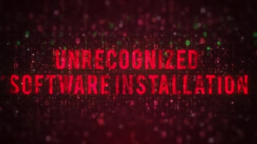 Unbekannte Softwareinstallation Trendige Wörter in der Technologie