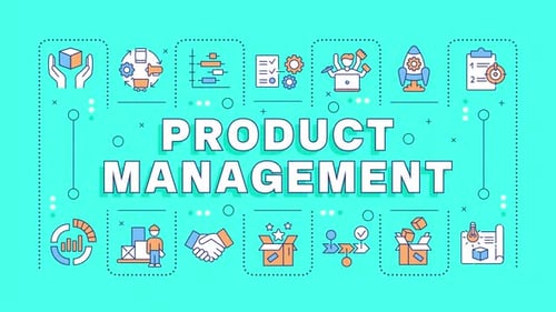 Product management word cloud animation