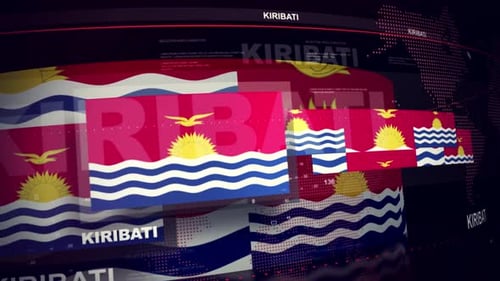 Intro in die Weltnachrichten mit der Flagge von Kiribati
