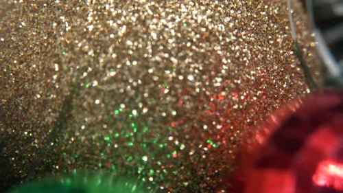Festive Christmas Ornaments with Gold Glitter