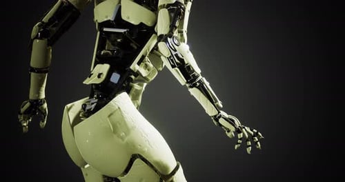 Advanced Humanoid Robot Model Showcasing Realistic Movement and Design