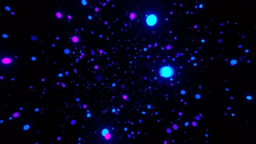 Purple And Blue Chaotic Particle Motion Background Vj Loop In 4K