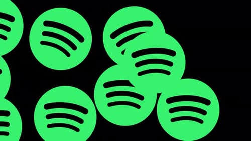 Spotify Social Media Icons Transition Alpha Channel 4K