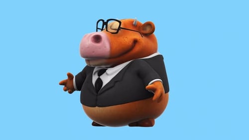 Fun 3D cartoon cow (with alpha channel included)