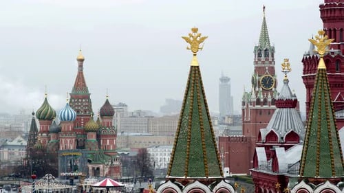 Moscow Kremlin, the red square, view from the window