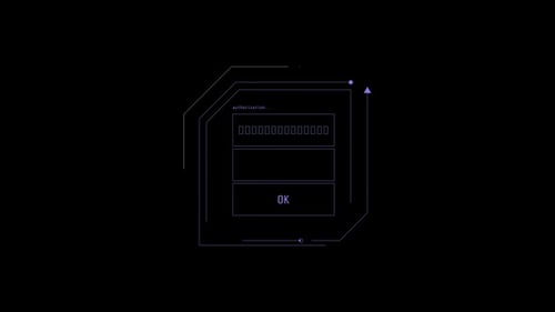 HUD Element Password Entry Window for Authorization