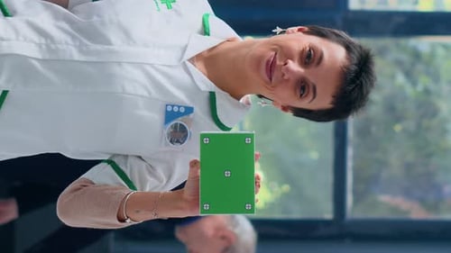 Vertical Video Druggist with Mockup Medical Product