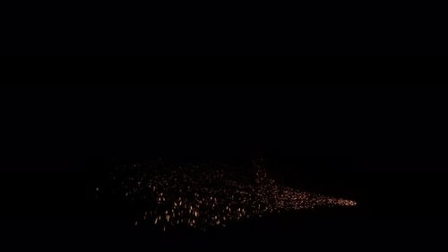 Golden Sparkle Particles Reveal Element Animation