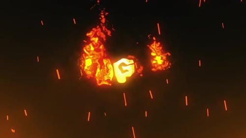 Cinematic 3D Coming Soon Fire Title Reveal - Gold Metallic Teaser Animation