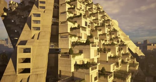 Maravilla arquitectónica moderna que exhibe jardines verticales en un entorno urbano